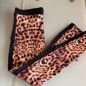 Topshop Animal Print Leggings with Black Trim size 6 (small)